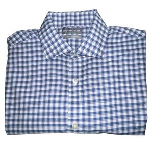 Michael Kors Purple and White Checkered Shirt